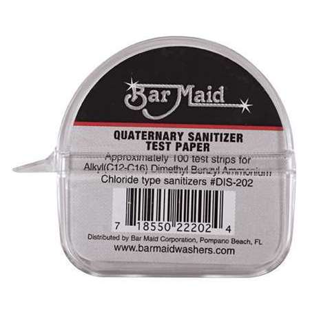 Bar Maid Bar Maid Sani-Maid Paper Quaternary Sanitizer Test, PK1200 DIS-202